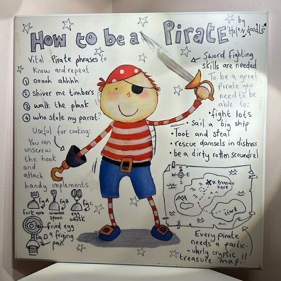 Art Pirate Laminated Board Nautical Helen Doodle - Picture 1 of 12